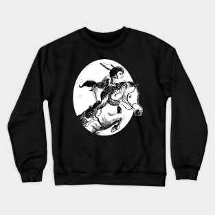 A show jumping rabbit -  fantasy inspired art and designs Crewneck Sweatshirt